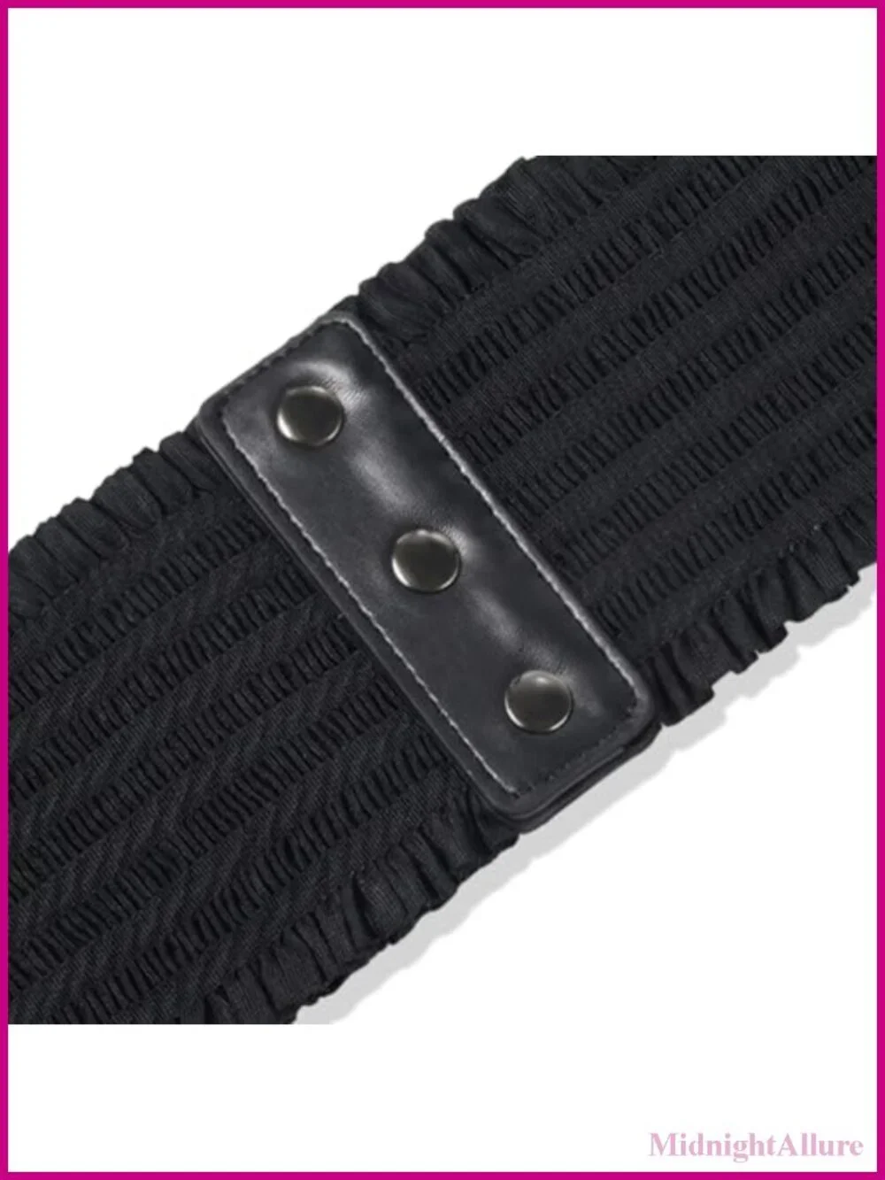 Wide Elastic Belt Women Snap Fastener Stretchy Waist Belt for Dress